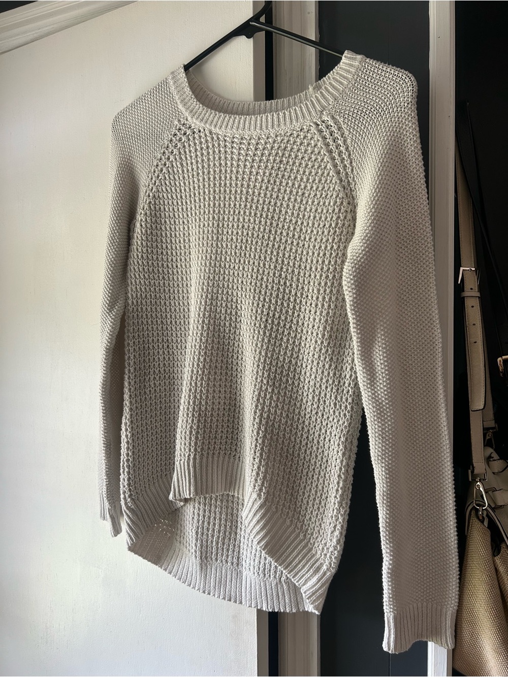 Aeropostale Cream Crewneck Knit Sweater